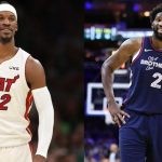 Miami Heat's Jimmy Butler and Philadelphia 76ers' Joel Embiid