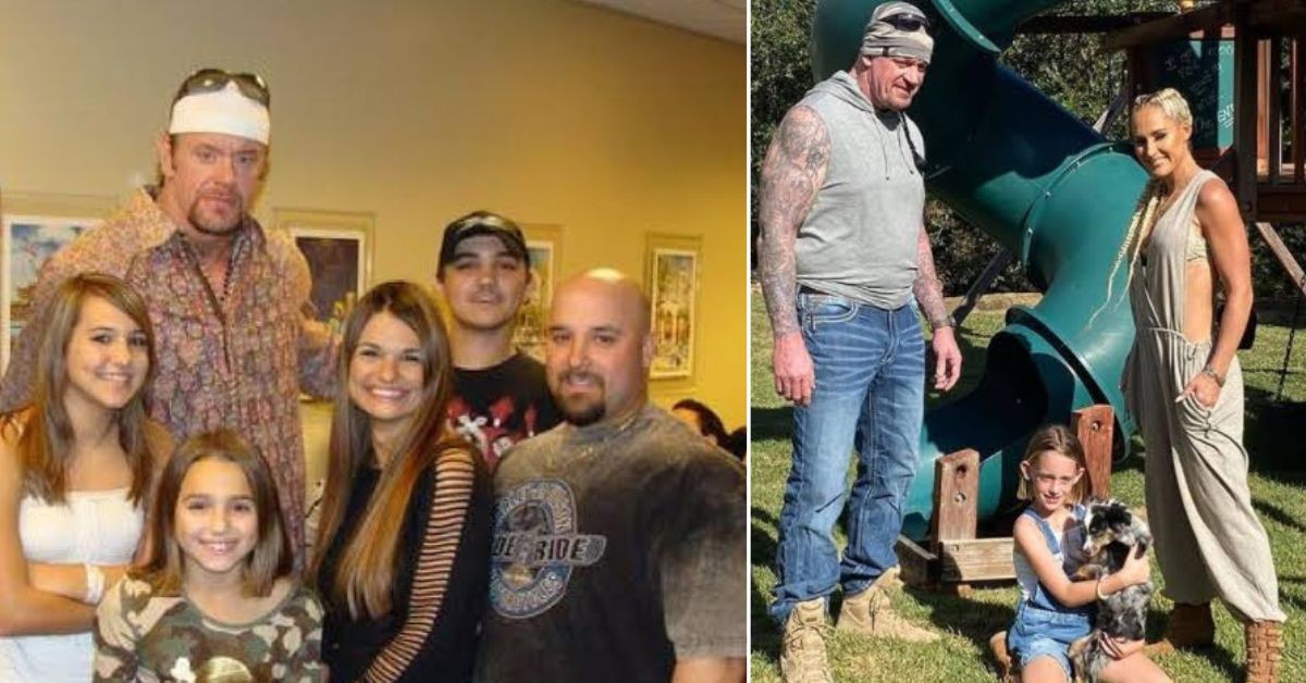 The Undertaker with kids, and Michelle McCool