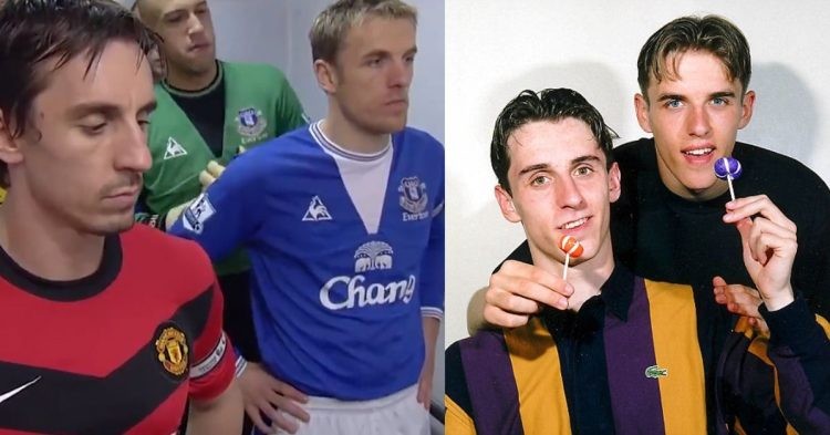 Report on Phil Neville as the former Manchester United full-back reveals why he ignored his brother in Goodison tunnel in 2010.