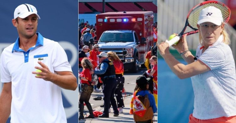 Andy Roddick and Martina Navratilova voicing their concerns on recent mass shooting at Chiefs’ Super Bowl Parade