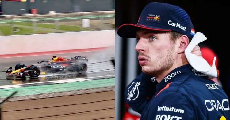 RB20 at Silverstone (left), Max Verstappen (right) (Credits- Twitter, PlanetF1)