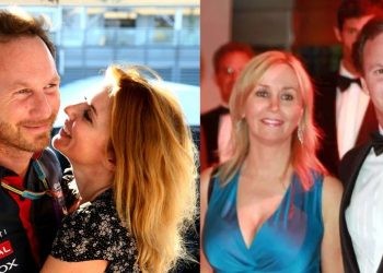 Christian Horner with Geri Halliwell (left), Horner with former wife Beverly Allen (right) (Credits- Everand, The Mirror)