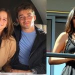 Charles Leclerc with Charlotte Sine (left), Alexandra Saint Mleux (right) (Credits- Twitter, Purepeople)