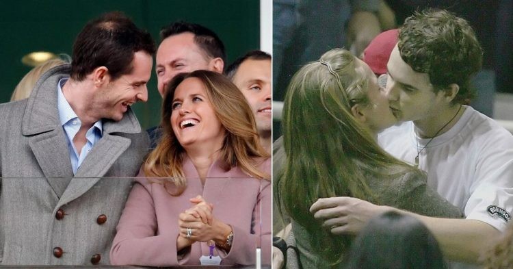 Andy Murray kissing wife Kim Sears