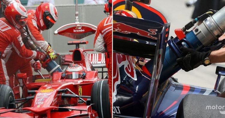 Why did F1 ban refueling (Credits - Sky Sports, Motorsport Images)