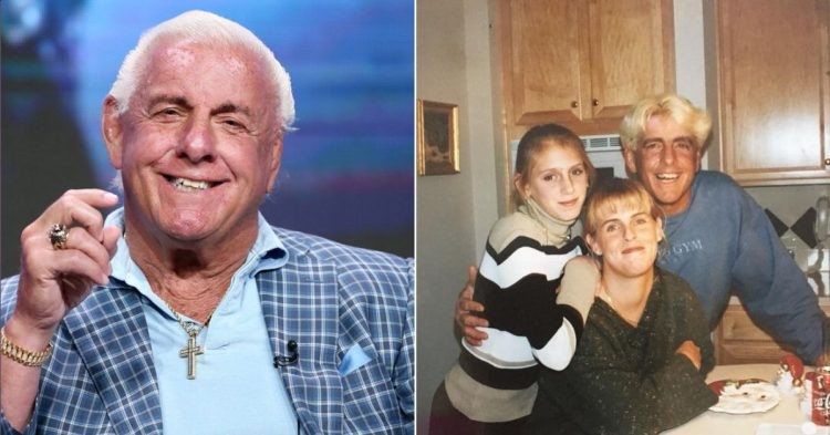 Ric Flair with his children