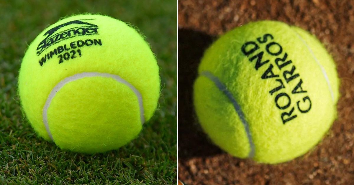 Slazenger balls at Wimbledon and Wilson balls at the French Open. (Credits- Toby Melville/ Reuters, Wilson)
