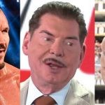 Randy Orton (left) Vince McMahon (middle) John Cena (right)
