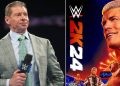 Vince McMahon and WWE 2K24 game cover
