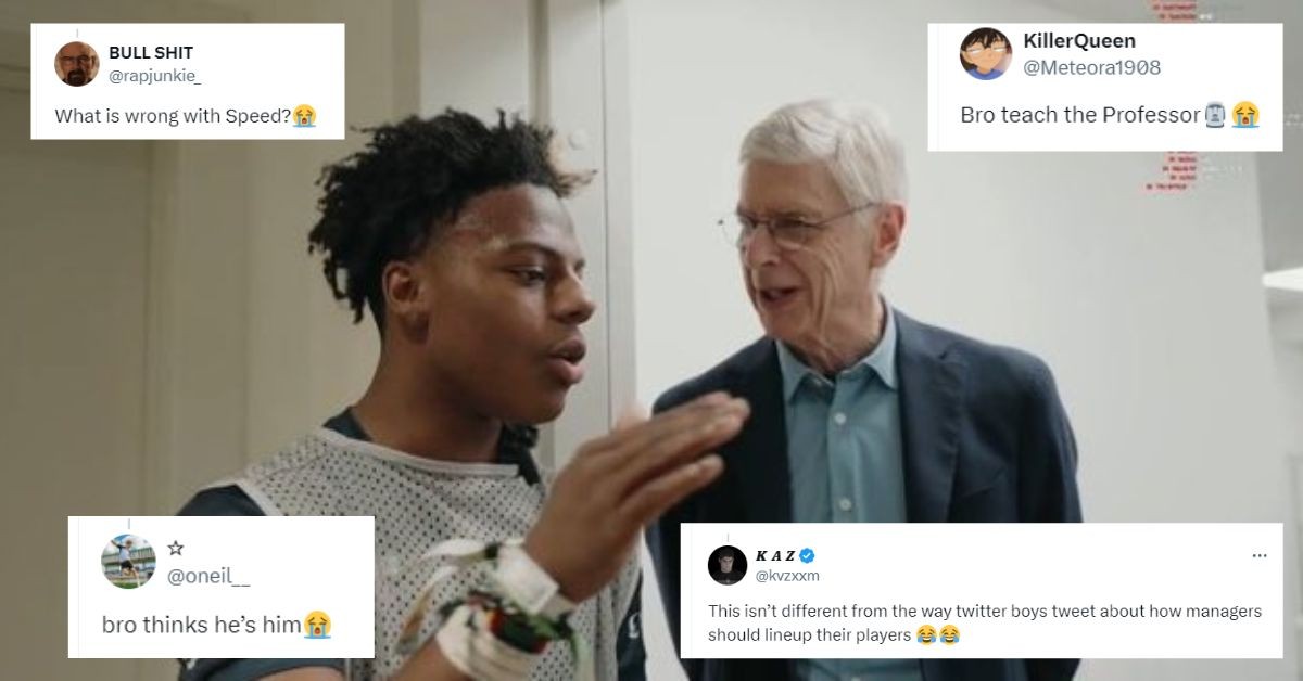 Fans react to IShowSpeed's viral interaction with Arsene Wenger