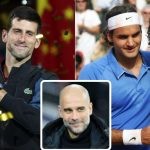 From L to R - Novak Djokovic, Pep Guardiola, Roger Federer, and Rafael Nadal