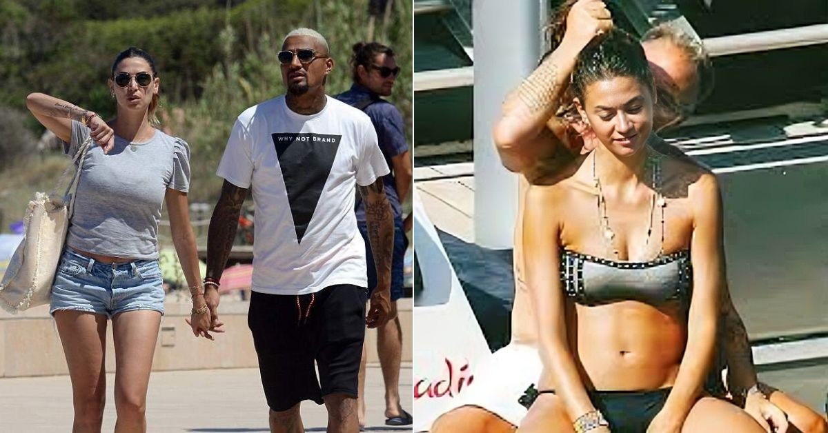 Melissa Satta with Kevin-Prince Boateng and Gianluca Vacchi