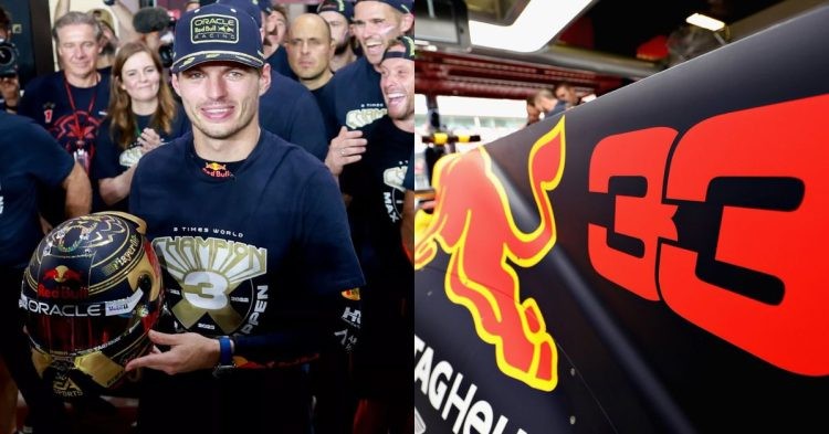 Max Verstappen (left), number 33 on Verstappen's Red Bull (right) (Credits- The Mirror, X)
