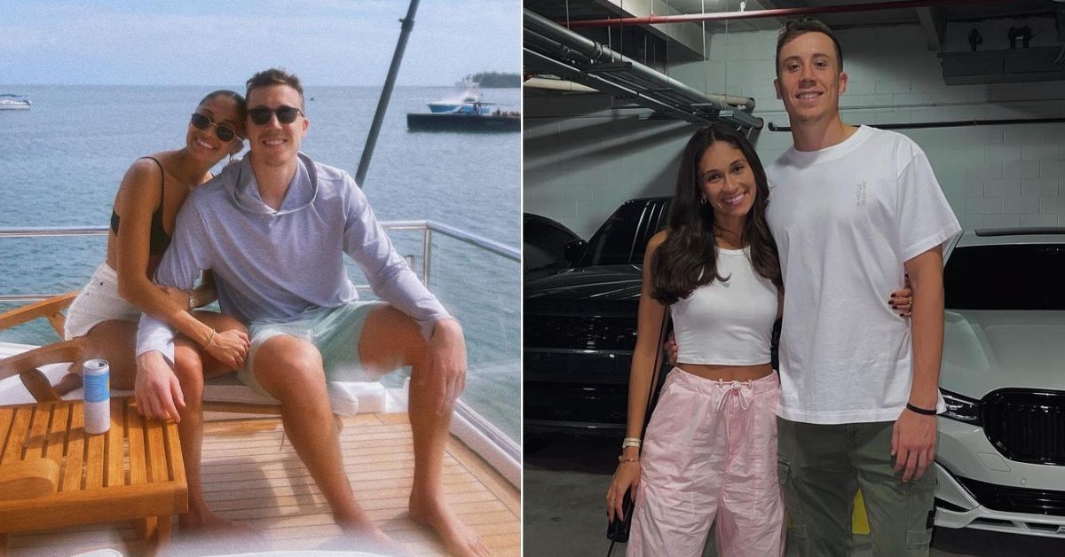 Duncan Robinson with his girlfriend