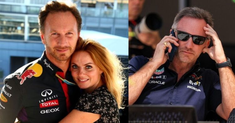 Christian Horner with Geri Halliwell (left), Horner (right) (Credits- The Telegraph)