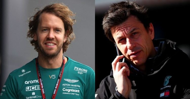 Sebastian Vettel (left), Toto Wolff (right) (Credits- South China Morning Post, PlanetF1)