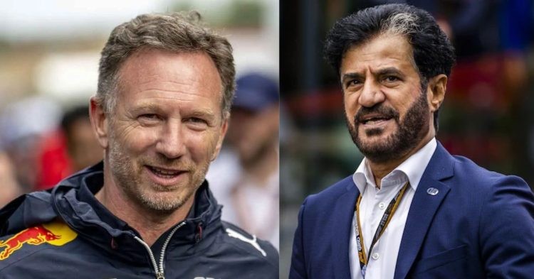 Christian Horner (left), Mohammed Ben Sulayem (right) (Credits- PlanetF1, The Telegraph)