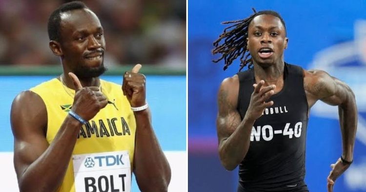 Usain Bolt and Xavier Worthy