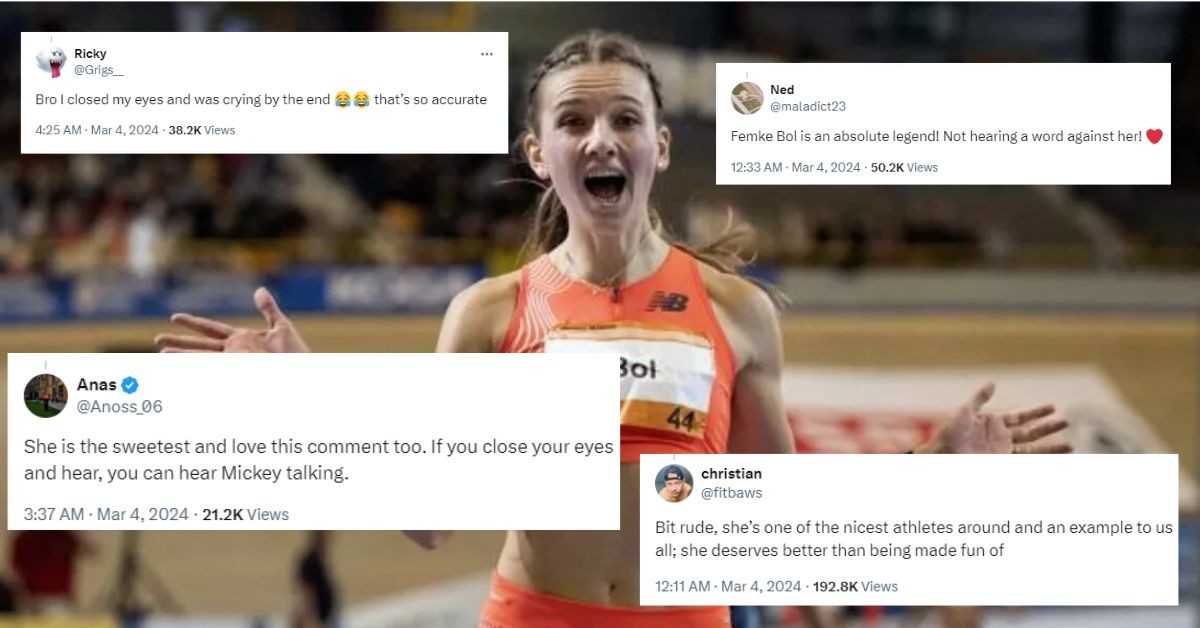 Fans react to Femke Bol's voice resemblance to Micky Mouse