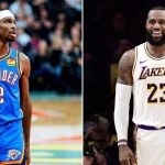 Thunder's Shai Gilgeous-Alexander and Lakers' LeBron James