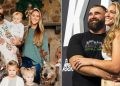 Jason Kelce with his family