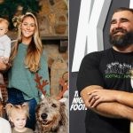 Jason Kelce with his family