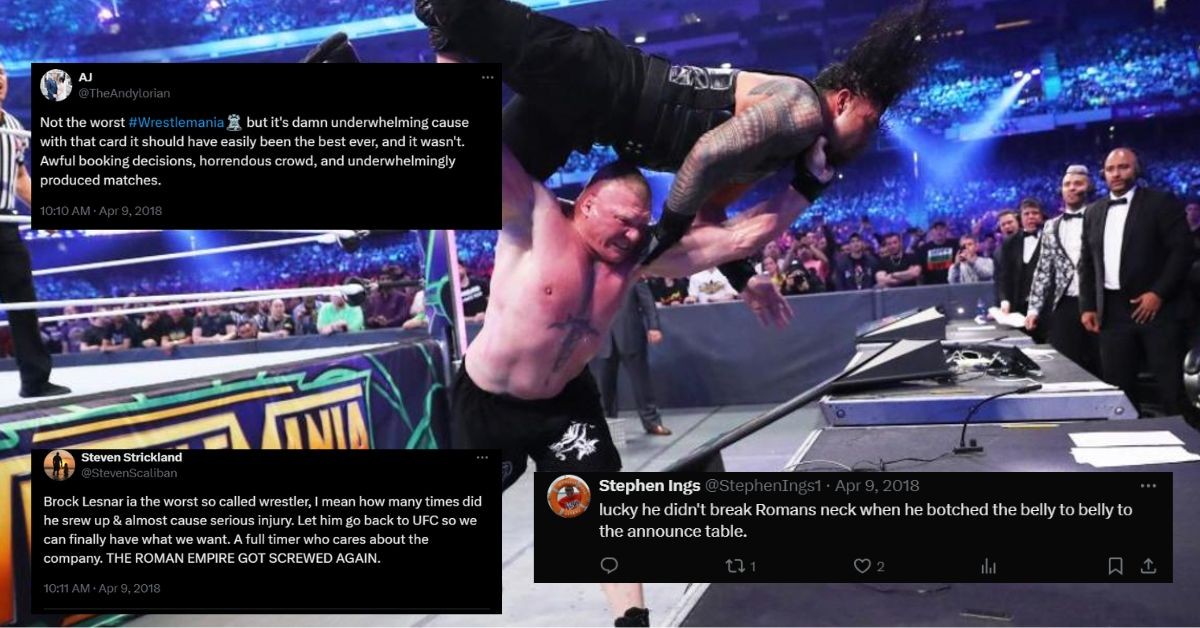 Fans weren’t satisfied with Brock Lesnar’s performance in the match [Credit: X]