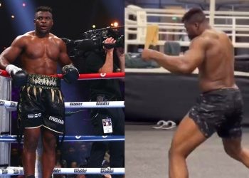 Report on Francis Ngannou as the former UFC champion looks sharp in the latest training video ahead of his super fight against Anthony Joshua.