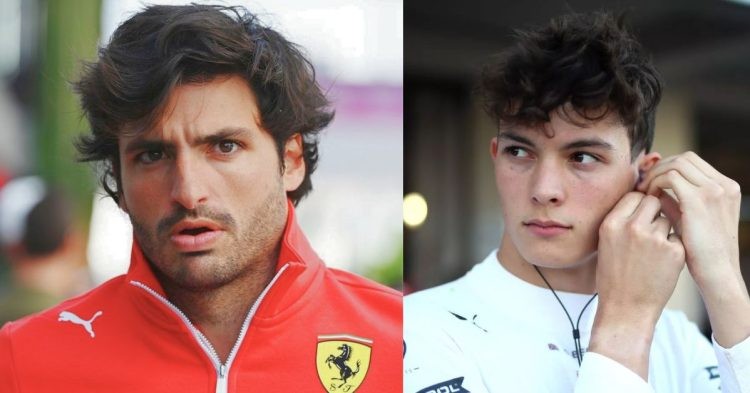 Carlos Sainz (left), Oliver Bearman (right) (Credits- Autosport, The Mirror)