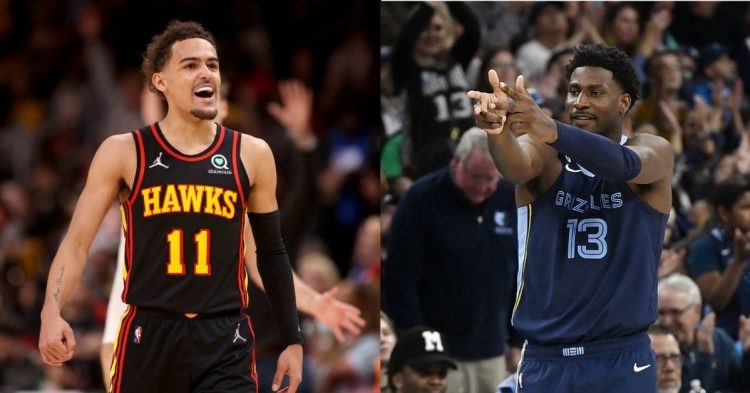 Atlanta Hawks' Trae Young and Memphis Grizzlies' Jaren Jackson Jr.