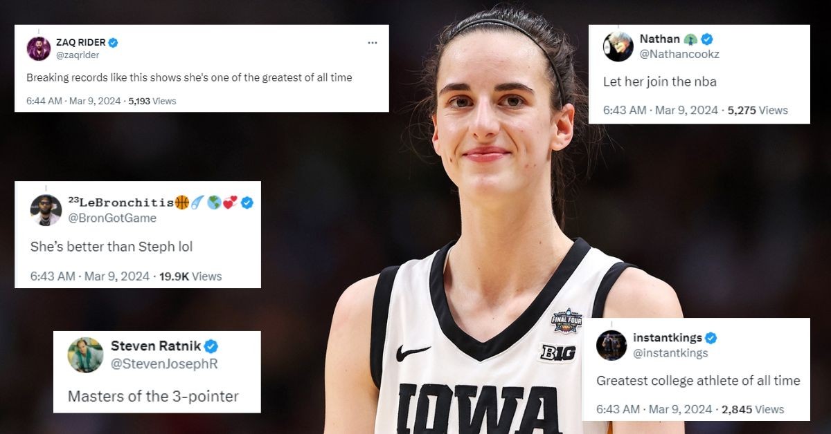 Fans react to Caitlin Clark passing Steph Curry in All-Time 3-pointers made in the NCAA season