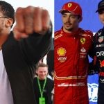 Anthony Joshua (left), Max Verstappen with Charles Leclerc and Sergio Perez at Saudi Arabian GP (right) (Credits- Sky Sports, Business Today)