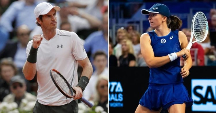 Andy Murray and Iga swiatek. (Credits- Gonzalo Fuentes/ REUTERS, WTA/ Facebook)