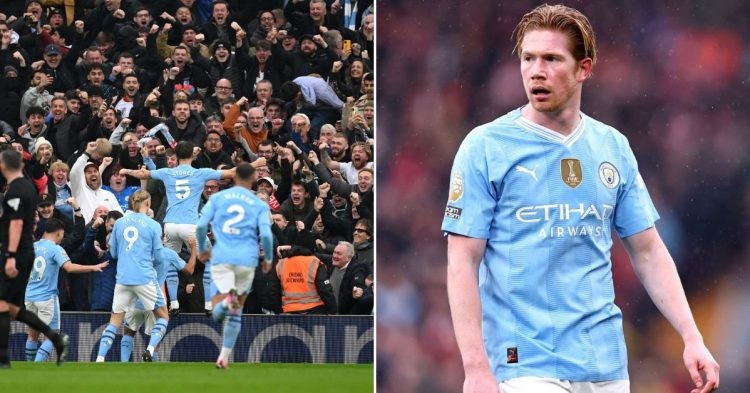 Manchester City score from a Kevin De Bruyne corner