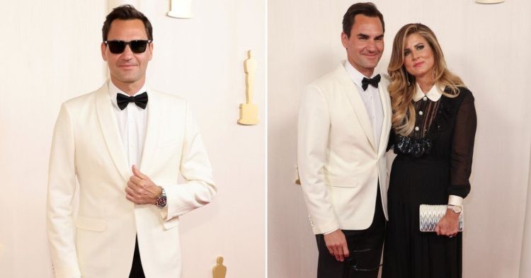 Roger Federer and Mirka Federer at the 2024 Academy Awards. (Credits- X, Getty Images)