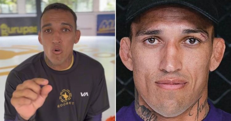 Charles Oliveira seems to have a cut above his left eye which has left fans worried.