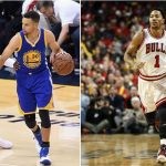 Derrick Rose and Steph Curry with Kyrie Irving