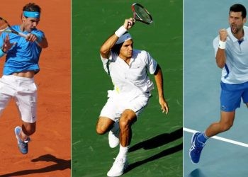 Rafael Nadal, Roger Federer, and Novak Djokovic (Credits Getty Images)