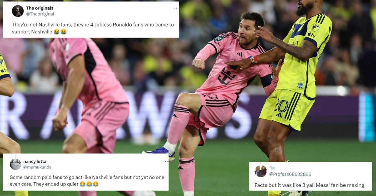 Fans react to Nashville supporters chanting Cristiano Ronaldo's name during Lionel Messi's game