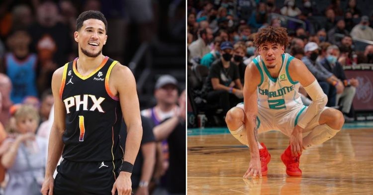 Suns' Devin Booker and Hornets' LaMelo Ball