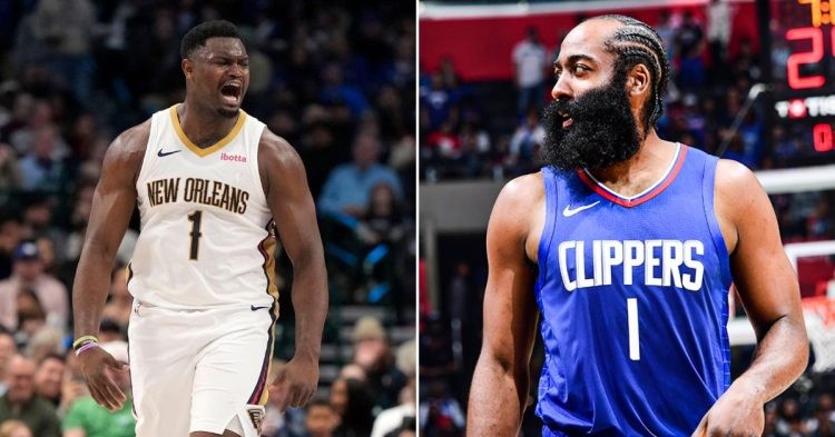 Pelicans' Zion Williamson and Clippers' James Harden