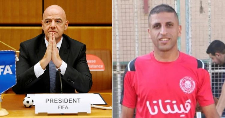 FIFA president Gianni Infantino and Mohammed Barakat
