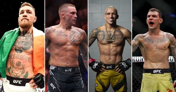 4 featherweight fighters who have succeeded at lightweight. Conor McGregor, Dustin Poirier, Charles Oliveira, and Renato Moicano