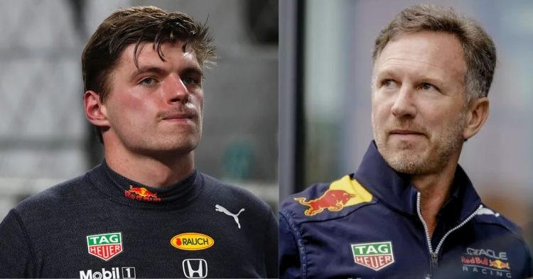 Max Verstappen (left), Christian Horner (right) (Credits- RACER, Planet Sport)