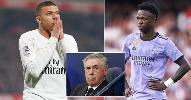 Kylian Mbappe could pose a problem for Carlo Ancelotti and Vinicius Jr.