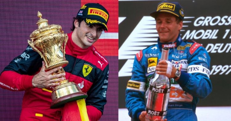 Carlos Sainz (left), Gerhard Berger (right) (Credits- X, Motorsport Images)