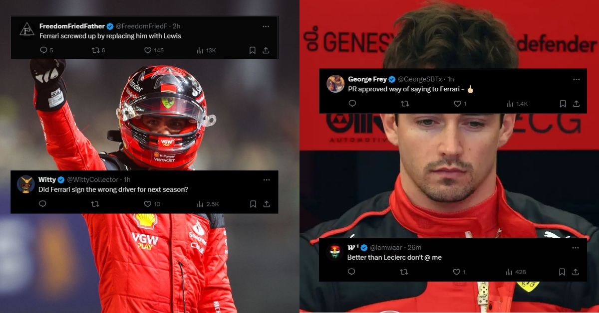 Fans have loud opinions about Carlos Sainz's situation (Credits: PlanetF1, X)