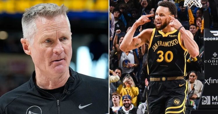 Steve Kerr and Steph Curry (Credits - Fox News and The Playoffs)