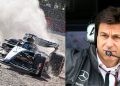Mercedes W15 (left), Toto Wolff (right) (Credits- Daily Express, PlanetF1)