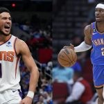 Phoenix Suns' Devin Booker and Oklahoma City Thunder's Shai Gilgeous-Alexander